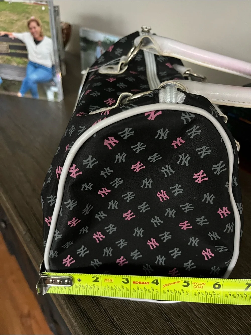 Black & Pink Logo Satchel Bag